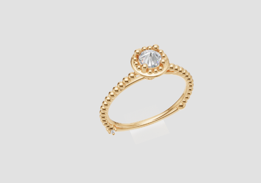 Signature Golden Drop Ring — 3D model preview