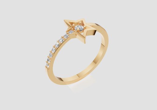 Star Trail Ring — 3D model preview