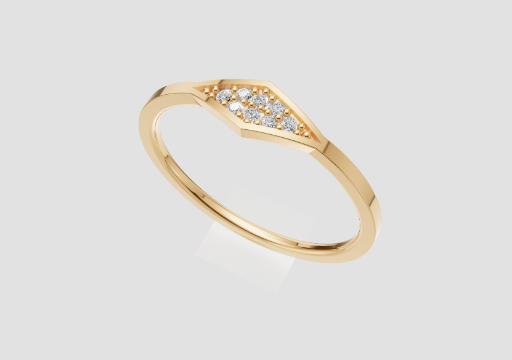Signature Kite Crest Ring — 3D model preview
