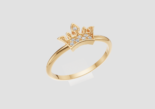 Signature Reina Cluster Ring — 3D model preview