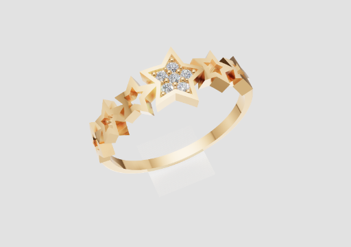 Star Sequence Ring — 3D model preview