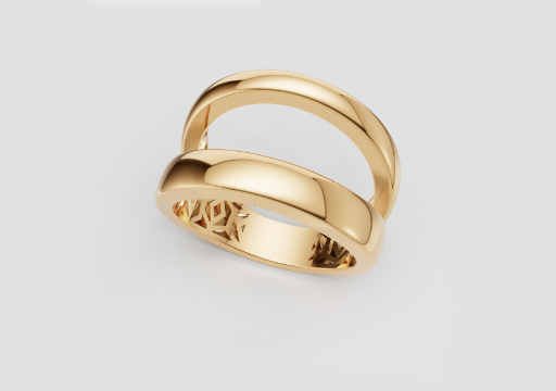 Signature Double Arc Ring — 3D model preview