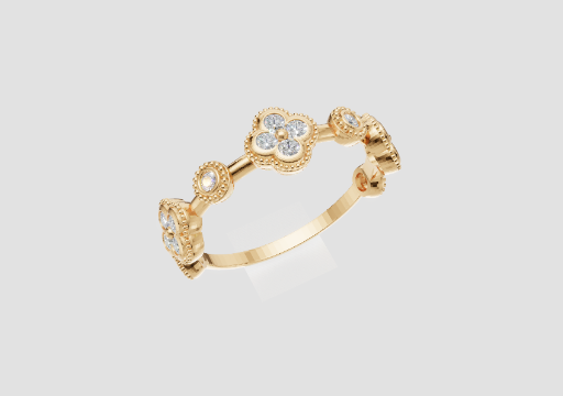 Forte Clover Band Ring — 3D model preview