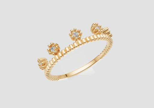 Signature Floral Crown Ring — 3D model preview