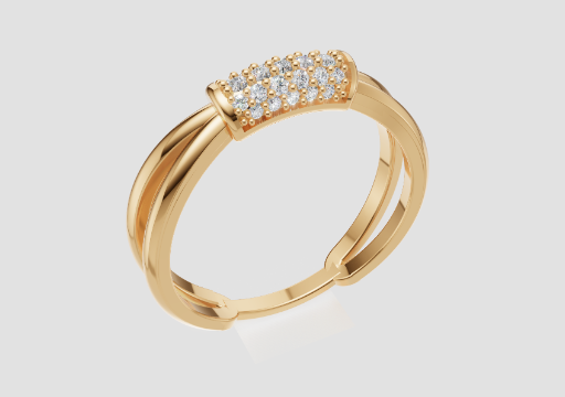Signature Split Shank Ring — 3D model preview