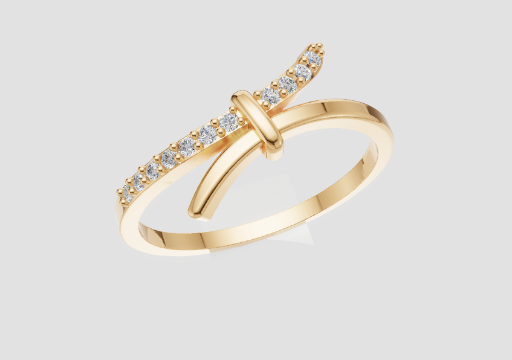 Signature Knot Crossover Ring — 3D model preview