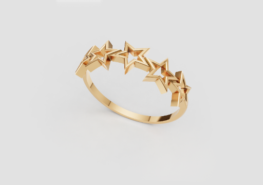 Star Silhouette Ring — 3D model preview