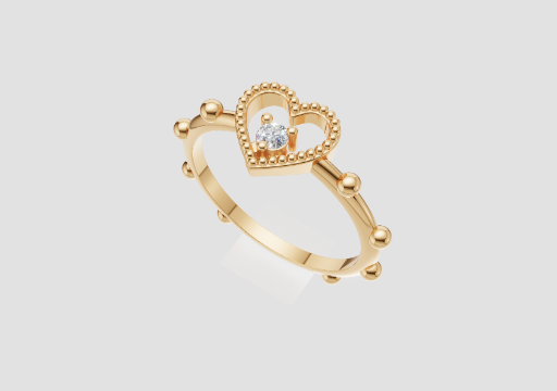 Signature Open Heart Ring — 3D model preview