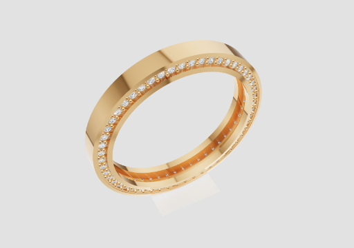 Signature Edge Sparkle Ring — 3D model preview