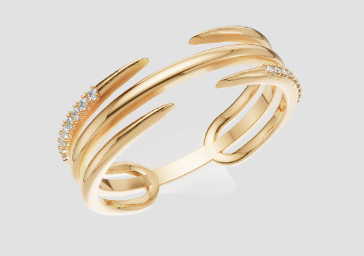 Signature Claw Wrap Ring — 3D model preview