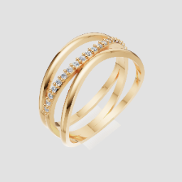 Signature Sweeping Trio Ring — 3D model preview