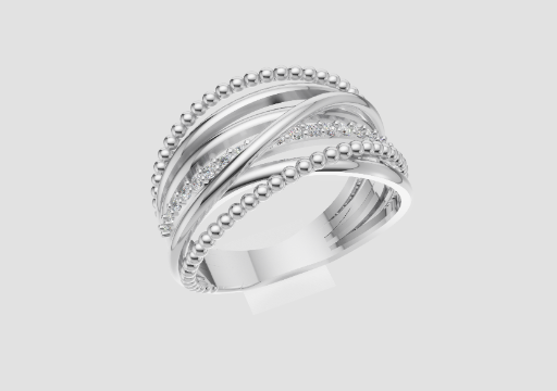 Signature Aria Weave Ring — 3D model preview