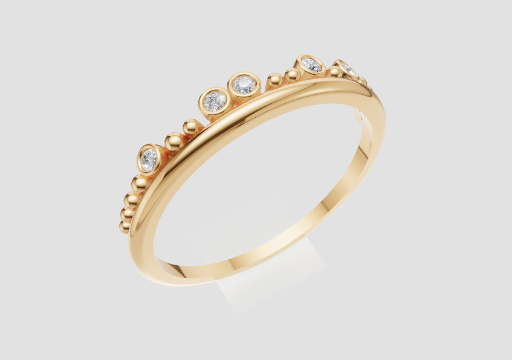Signature Arched Crest Ring — 3D model preview