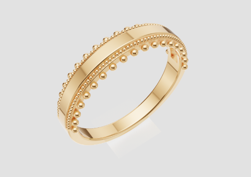 Signature Polished Ribbon Ring — 3D model preview