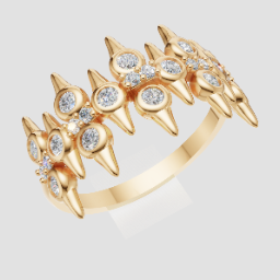 Signature Spire Crown Ring — 3D model preview