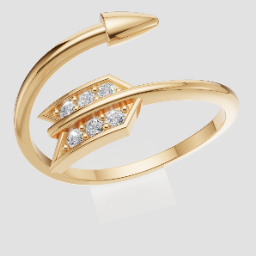 Signature Arrow Wrap Ring — 3D model preview