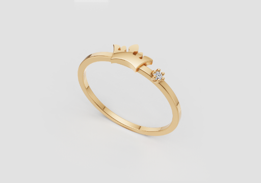 Signature Kira Crown Ring — 3D model preview