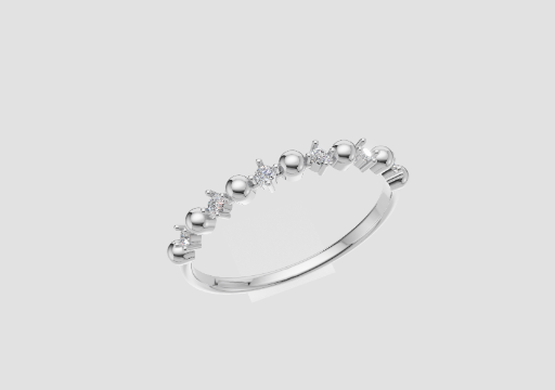 Signature Beaded Cadence Ring — 3D model preview