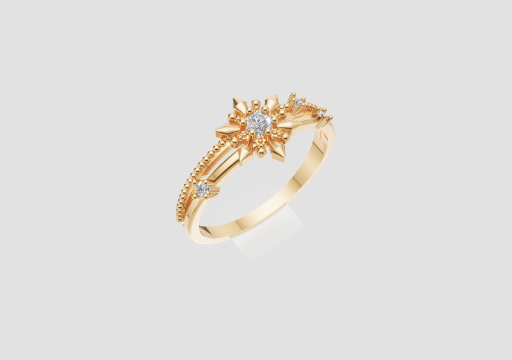 Signature Morning Beam Ring — 3D model preview