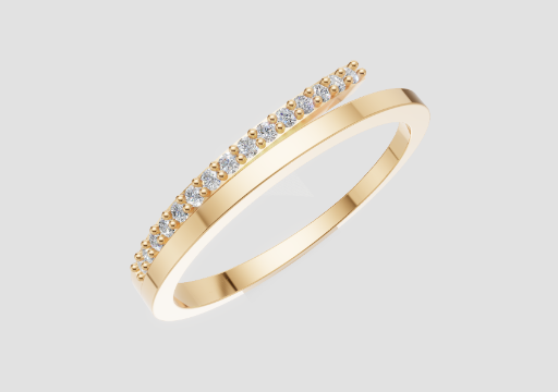 Signature Elevated Row Ring — 3D model preview