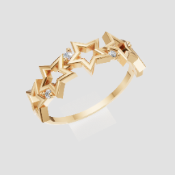 Star Link Band Ring — 3D model preview