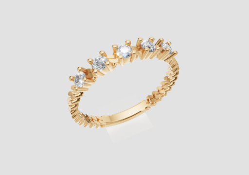 Signature Rope Stack Ring — 3D model preview
