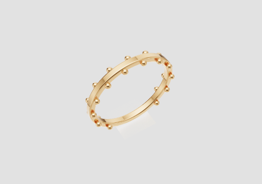 Signature Studded Cadence Ring — 3D model preview