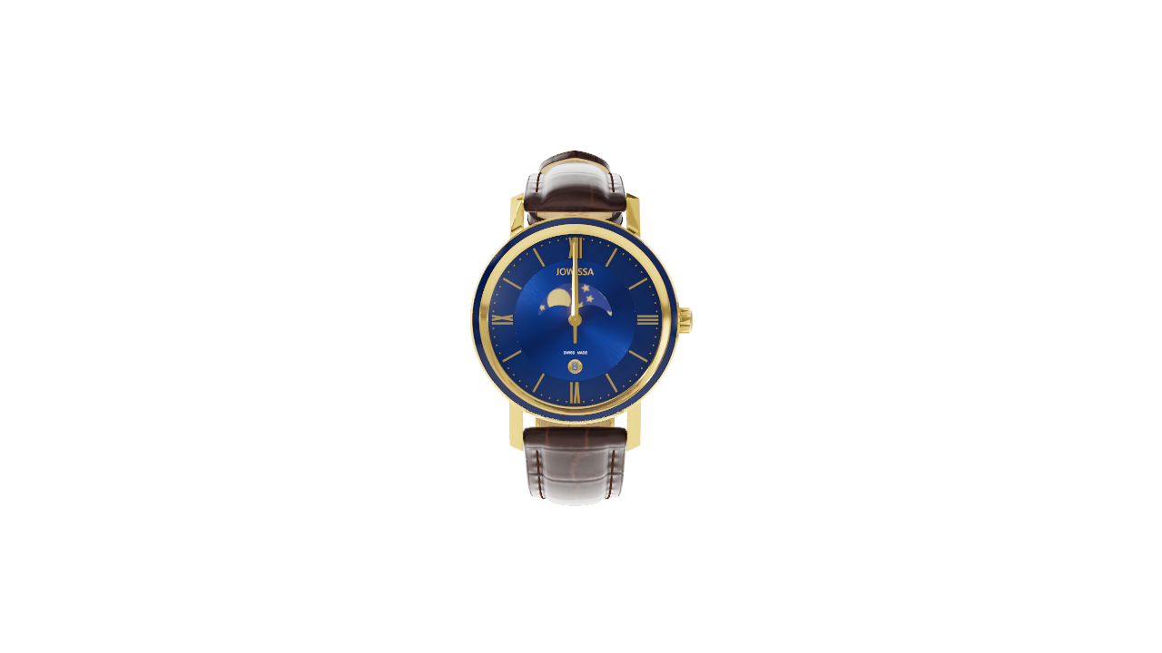 Magno Moon 40mm Moonphase Watch for Men Elegant Blue Quartz Dial