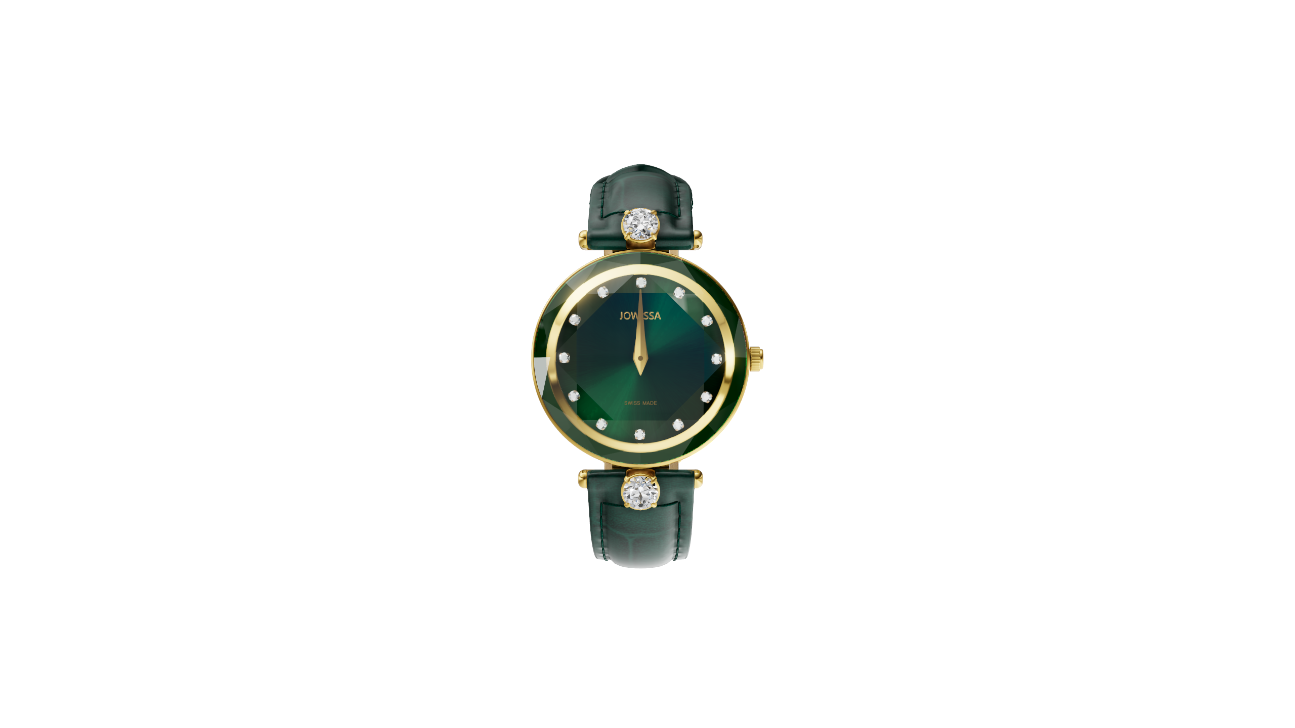 Facet Brilliant Sparkling Diamond Cut Green Leather Dress  display picture 1
