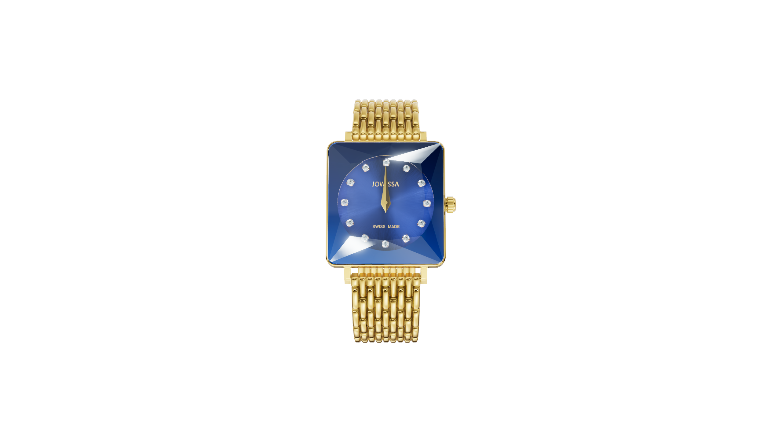 Facet Princess Navy Blue Square Face Ladies Dress Watch  display picture 3